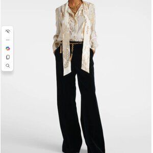 Chloé Cotton velvet flared pants